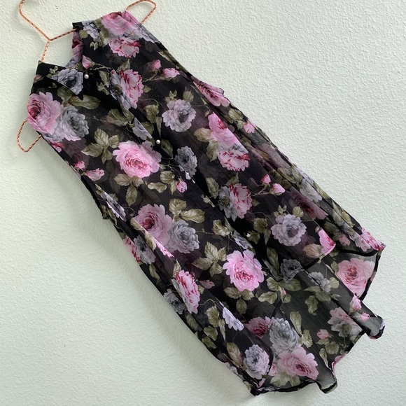 AWAKE COUTURE see through long sleeveless blouse M - Picture 9 of 12